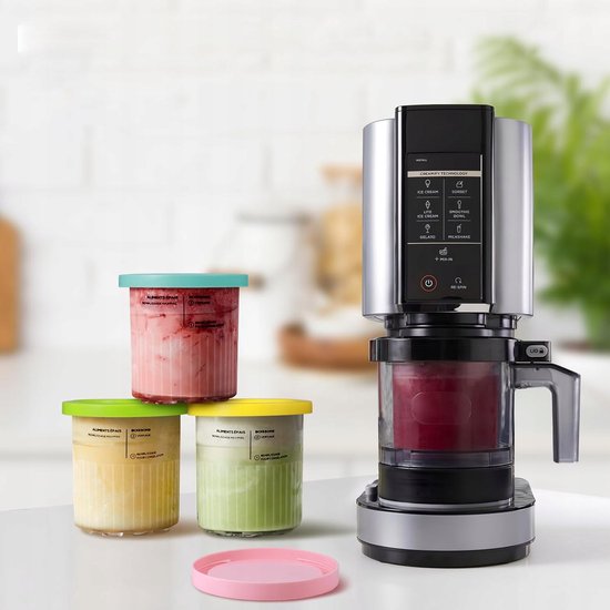 IJscontainers - Ijsbekers met Deksel - 4 Stuks - 680 ml - Ice Cream Containers - Compatibel met Ninja Creami NC500/NC501 - Luchtdicht & Lekbestendige - met Lepels - BPA Vrij - Vaatwasmachine — afbeelding 3