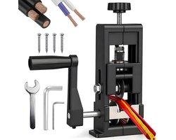 Kabelstripmachine - Handmatige Draadstripmachine - Voor Kabels van 1–25 mm - Handmatig of met Boormachine te Gebruiken - Verstelbare Snijdiepte - Duurzaam ABS en Koolstofstaal - Voor Kabelrecycling, Werkplaats en Doe-het-zelfprojecten