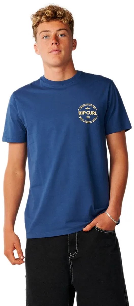 Rip Curl Staple T-shirt Met Korte Mouwen XS Man Marineblauw