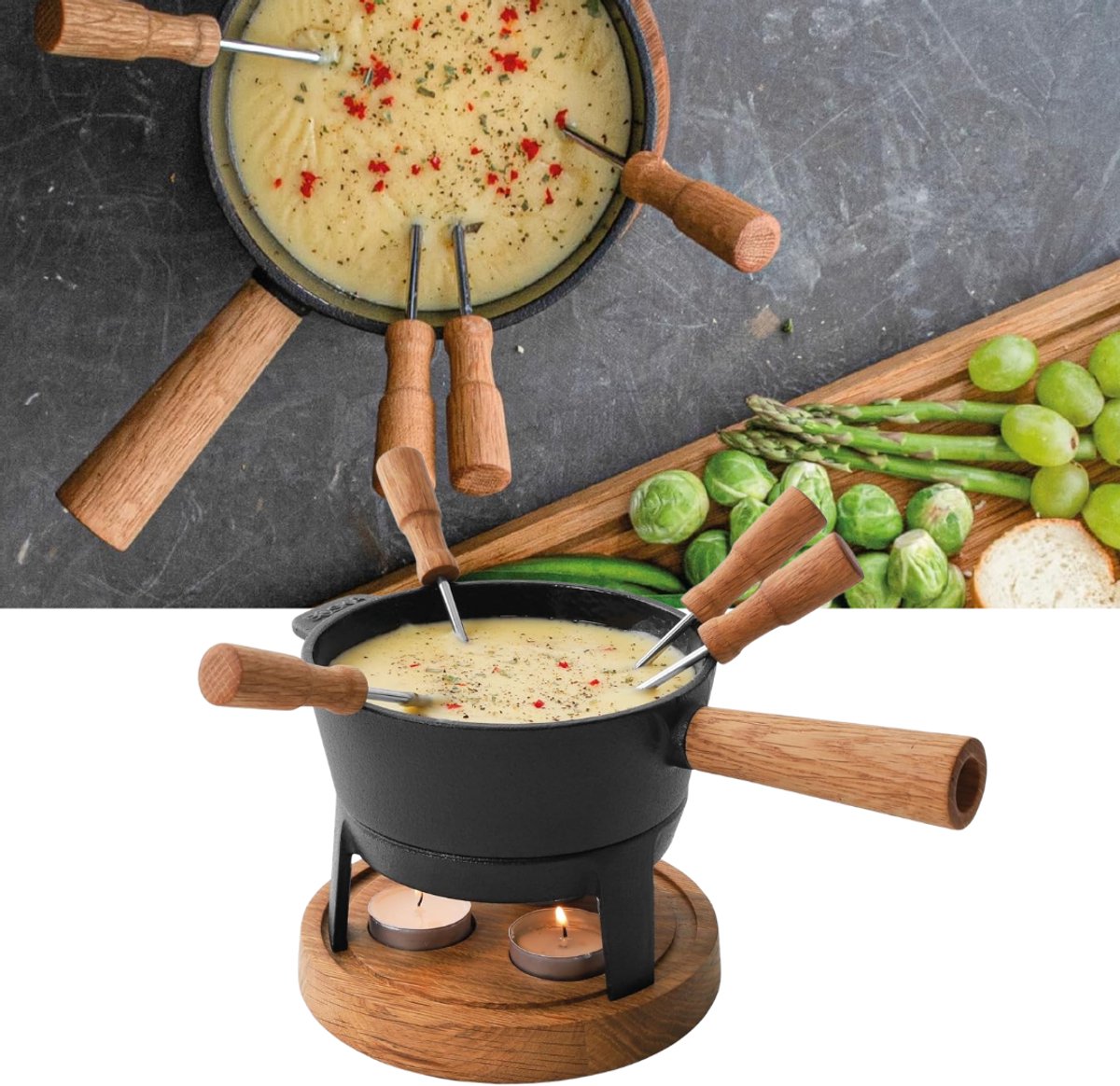 Zavio® Fondueset - Fondue - Fonduepan