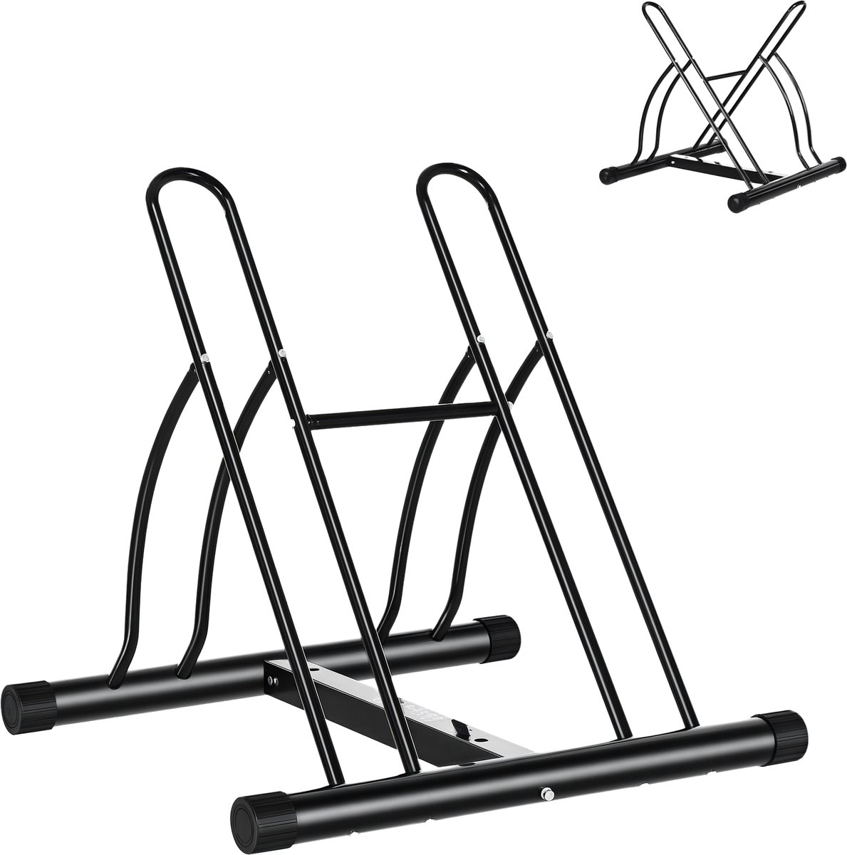 2 fietsen - modulair - 54 l x 60 b x 57 h cm - epoxystaal - zwart
