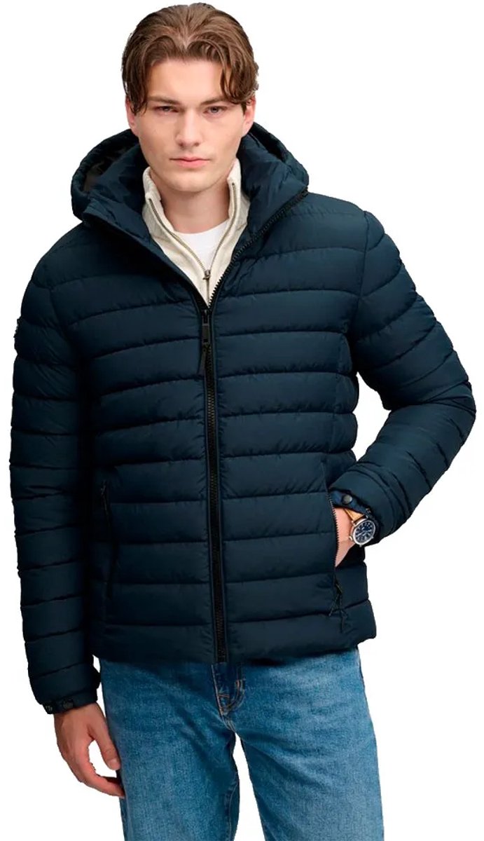 Superdry - Fuji Midweight Gewatteerde Jas Met Capuchon - Heren - Gewatteerde jassen