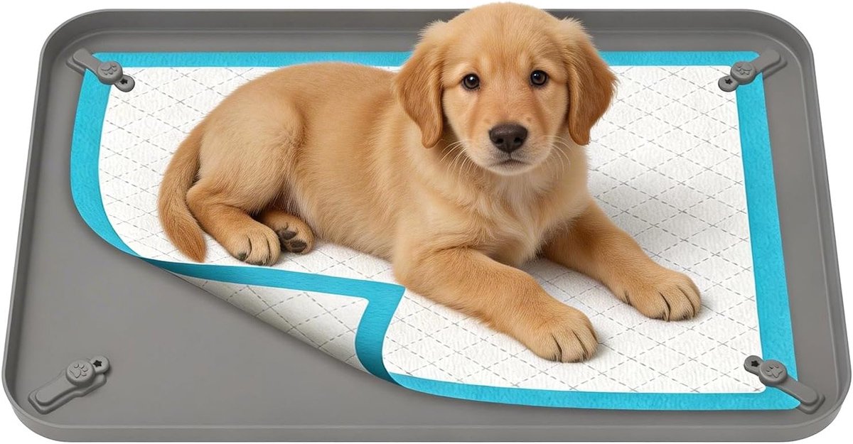 Silicone Mat Tray for Dogs, Silicone Urine Catching Mat, Urination Pad Holder for Dogs Cats Rabbits, Leak-Proof, Dog - ShopVlot