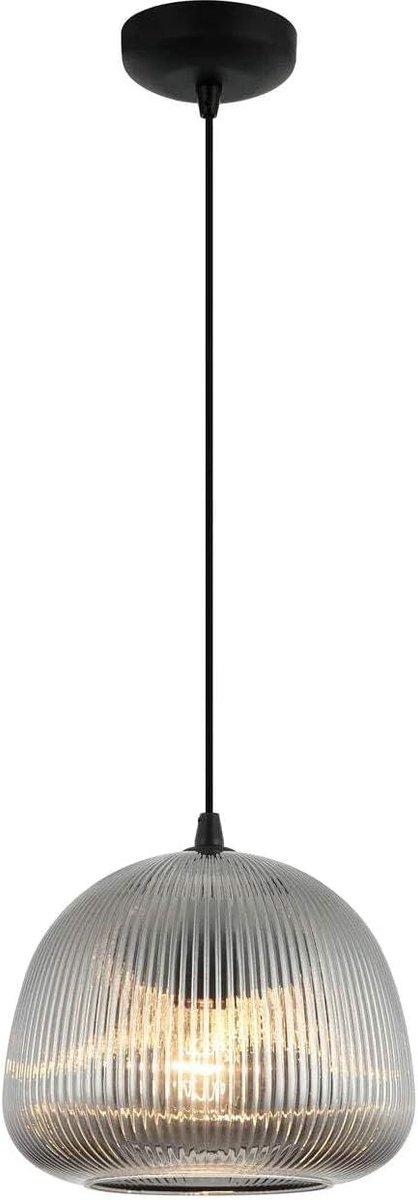 Bra Hanging lamp – 1 light – Ø25 cm – Grey Glass - ShopVlot