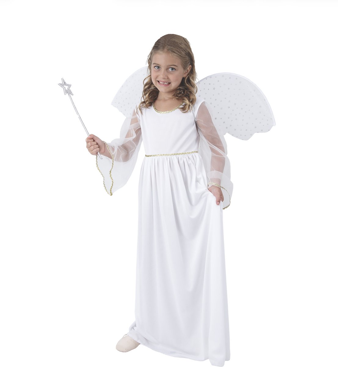 Joya Kids® Engel Verkleedjurk Vleugels | Engel Kostuum | Verkleedjurk | Carnavalskleding | Kerstengel | Halloween | Incl. Vleugels |