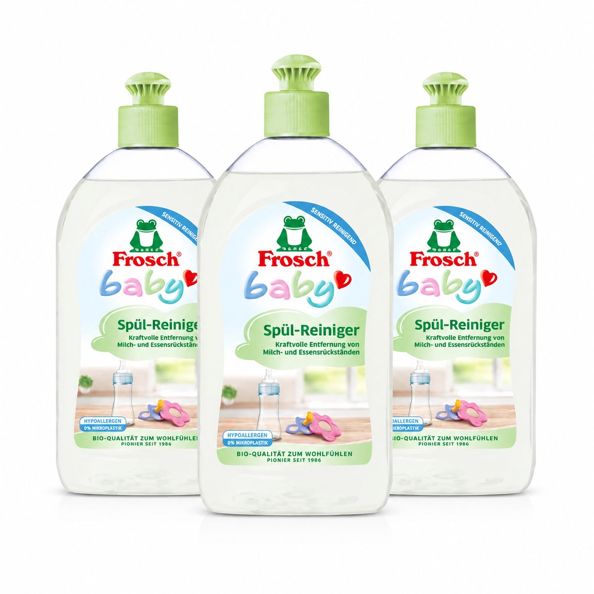 Frosch afwasmiddel voor Baby -3 x 500 ml - Veilig in gebruik voor Baby spullen - Hypoallergeen - Phneutraal