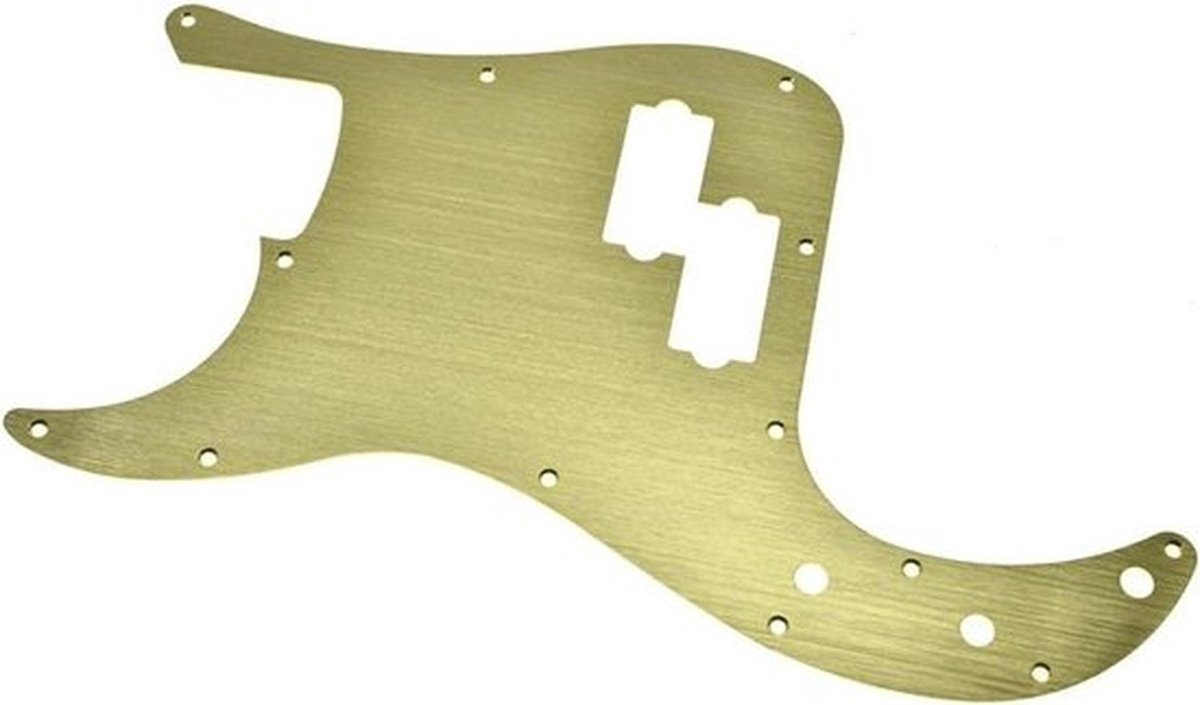 Moderne 13-gaten aluminium geanododiseerde Precision Bass pickguard voor Fender P Bass in goud - Hoogwaardige Bescherming en Stijl