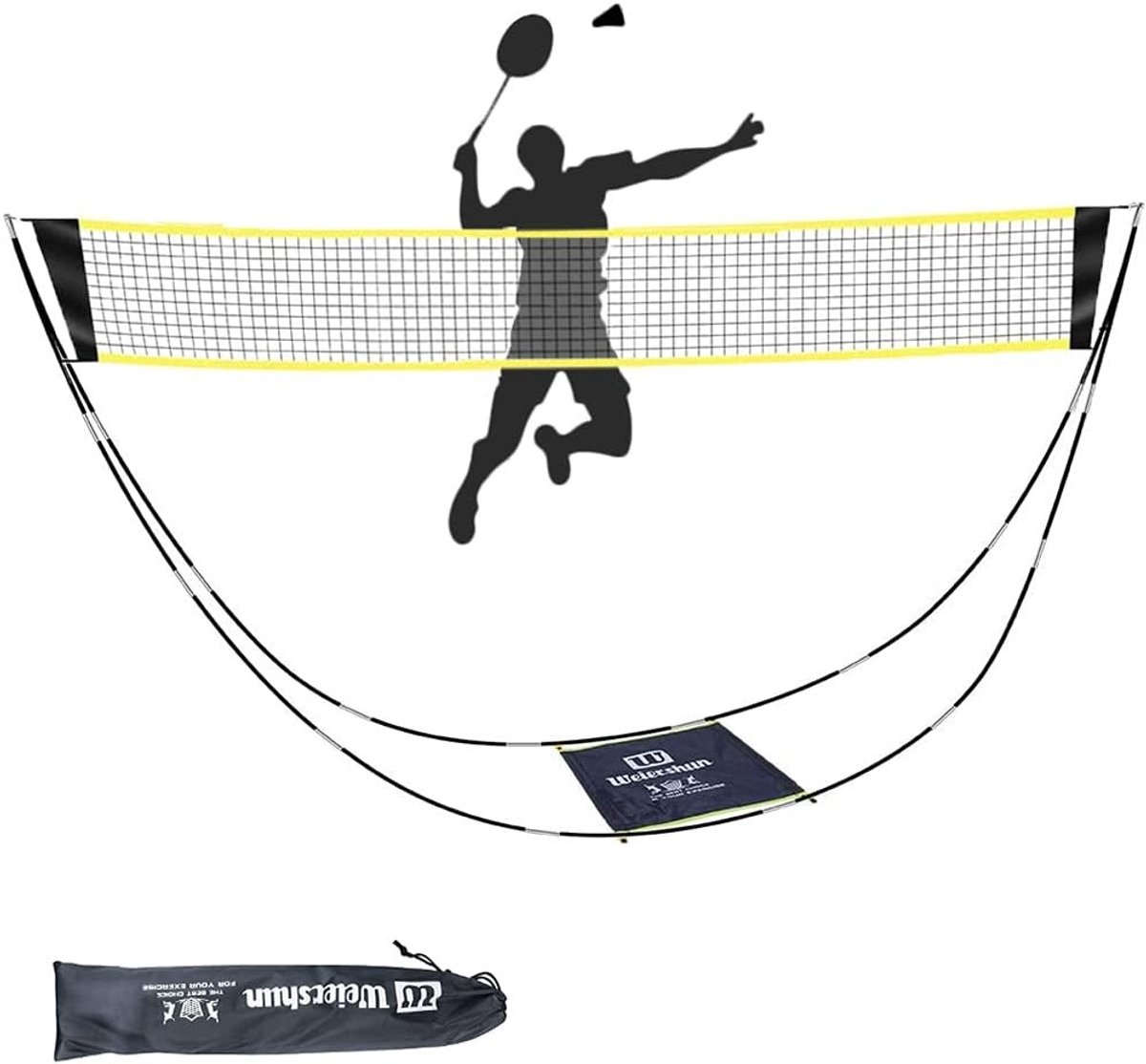 Draagbaar Badmintonnet - Groen - 300 x 150 cm - Lichtgewicht en Duurzaam - Voor Tuin en Strand