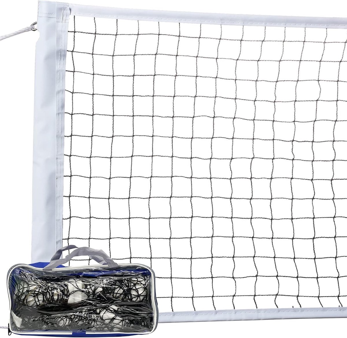 Volleybalnet voor Buiten - Zwart - 31,2 x 3,3 ft - Heavy Duty Met Versterkte Zijbanden - Voor Buitensporten