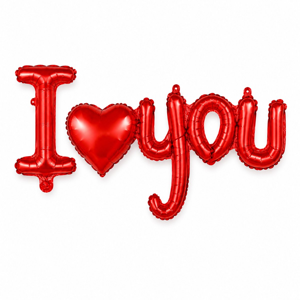Fienosa I Love You Ballon Rood – 88 x 47 cm – Liefdesballon met Hart – Folieballon – Valentijn & Jubileum