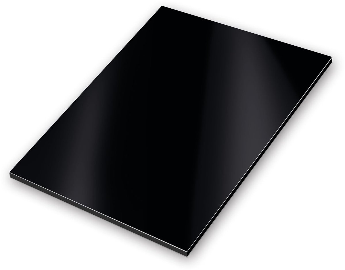 Solidchoice - Weerbestendige Aluminium Composietplaat, 20 x 30 cm, Zwart
