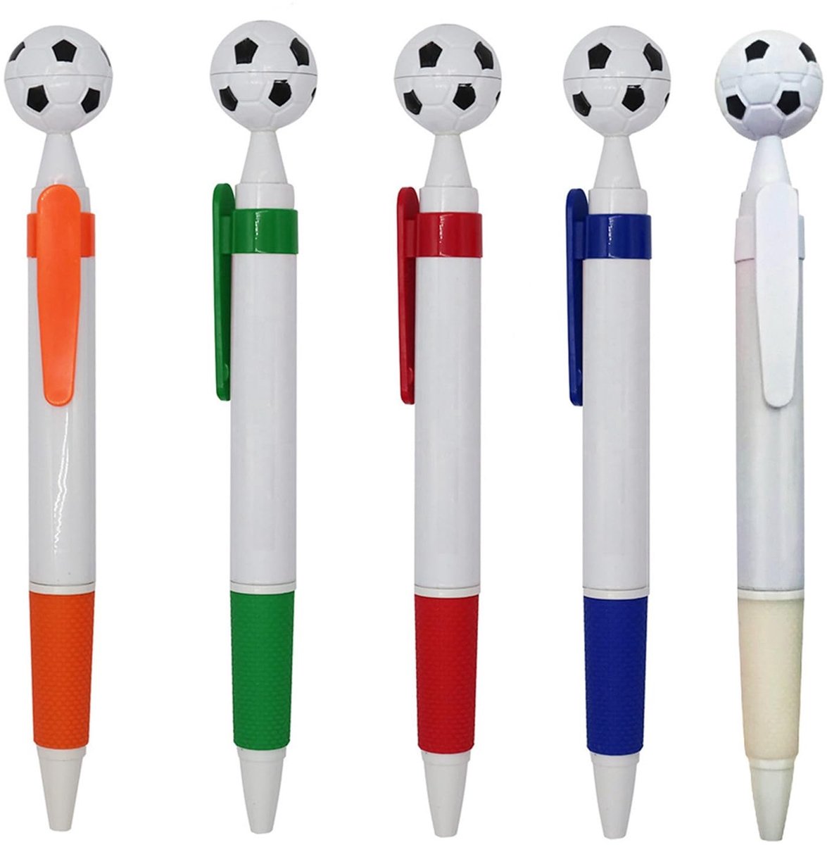 Solidchoice - Set van 5 Voetbalvormige Balpennen voor Feestjes