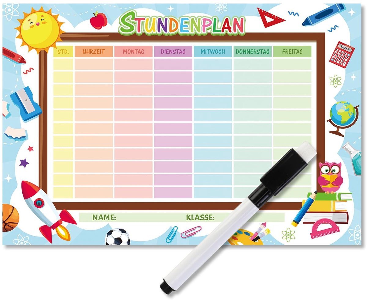 Solidchoice - Magnetisch Lesrooster met Witte Marker en Decoratie