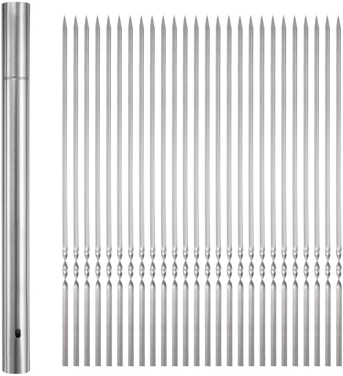 Solidchoice - 50 Stuks Herbruikbare Kebob Spiesen van Roestvrij Staal