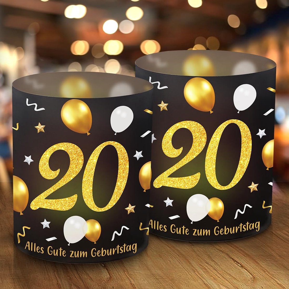 Solidchoice - Set van 12 Theelichthouders voor 20e Verjaardag