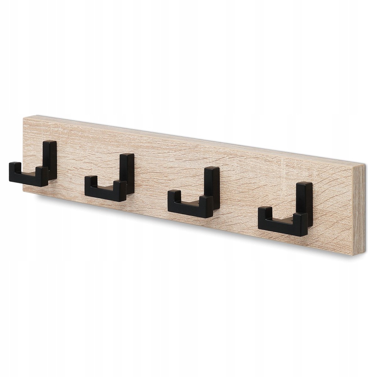 Wandkapstok met 4 Haken - Dressoir/Hal - Sonoma Eiken