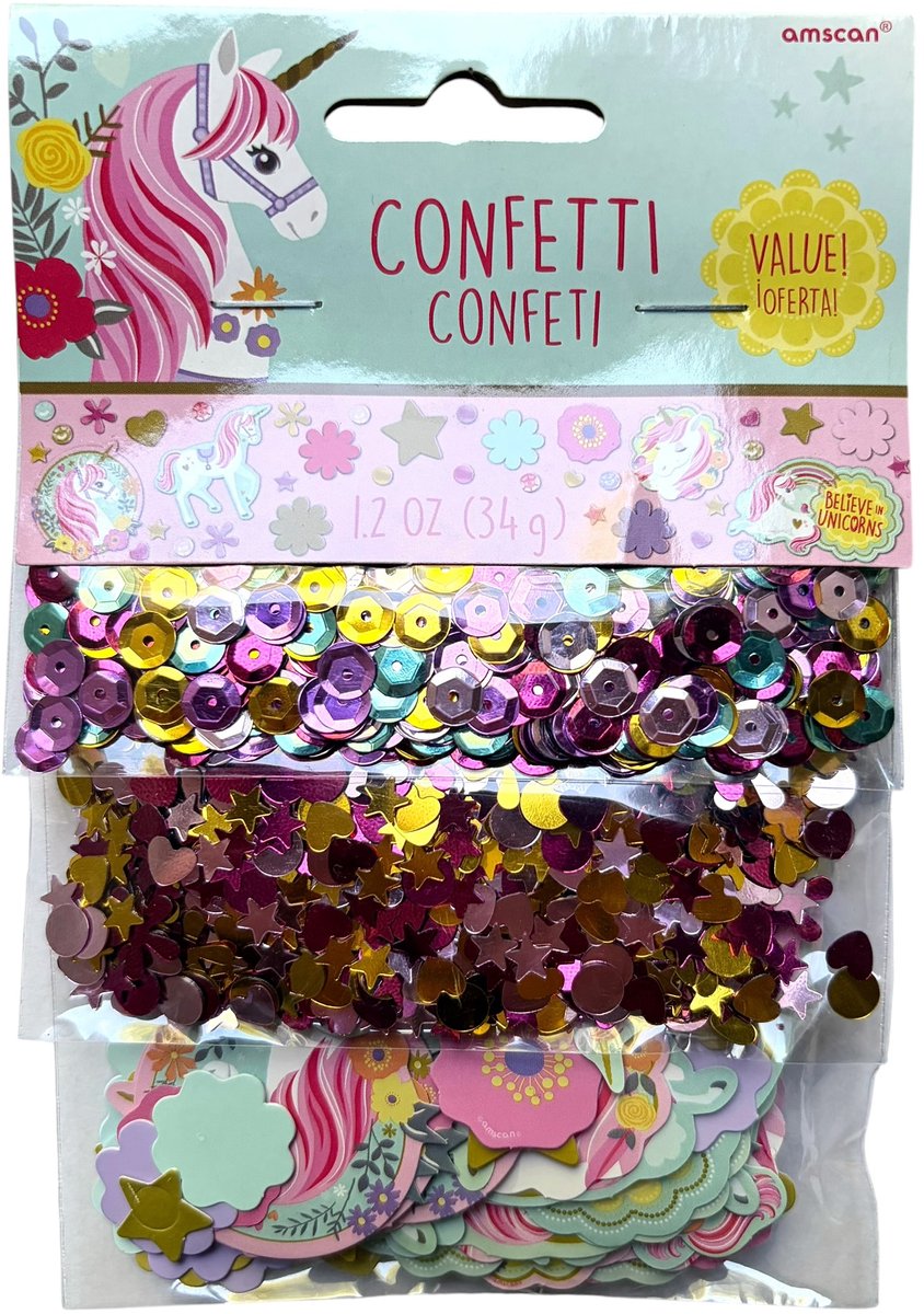 Amscan - Unicorn - Eenhoorn - Confetti - Tafelconfetti - Feest