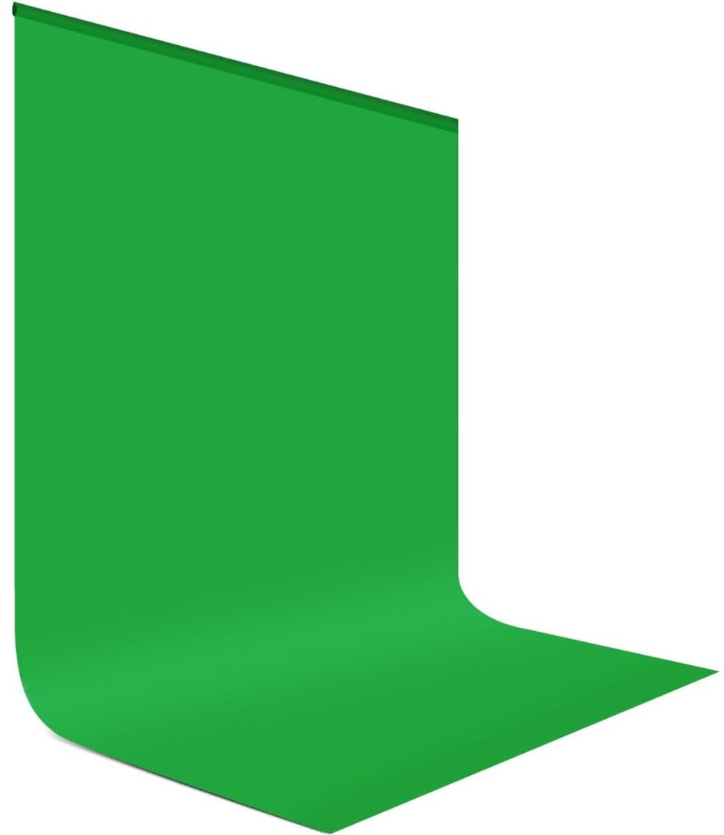 NIVA® Greenscreen - Draagbare Foto Achtergrond – Vrijstaand en Oprolbaar - Groen - 200cm x 150cm x 1cm