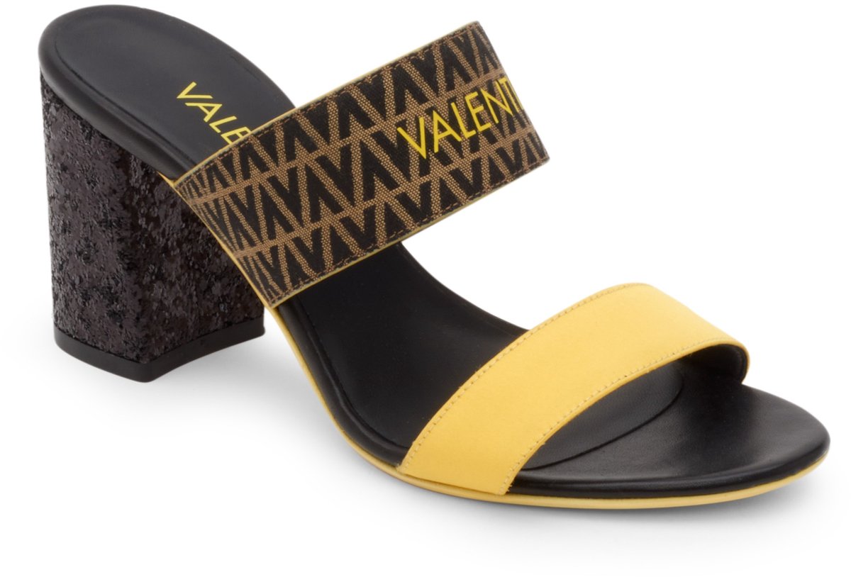 VALENTINO Dames Sandaal Hak Maat 38 - Geel / Bruin