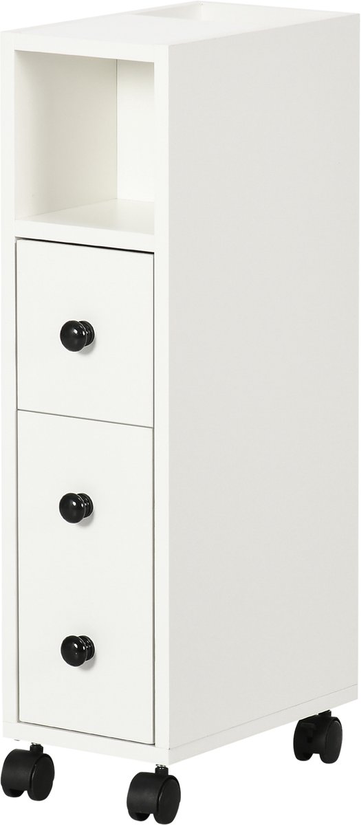 Toiletpapierhouder - Toiletpapierhouder - Toiletpapierkast - 3 lagen + uitnameopening - wit