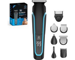 6-in-1 Baardtrimmer Mannen - Beeperfect® - Trimmer Baard en Lichaam - Bodygroomer - Neus en Oortrimmer - Waterdicht - Incl. 6 Opzetstukken