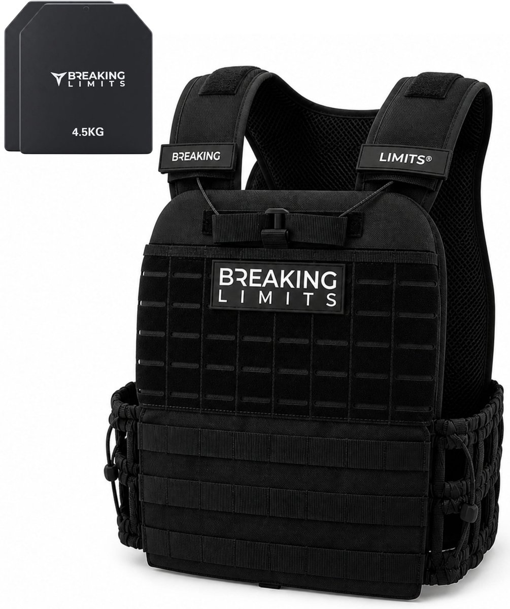 Gewichtsvest 9KG - Weighted Vest - Verstelbaar Trainingsvest voor Fitness, CrossFit, Kracht & Conditie Training
