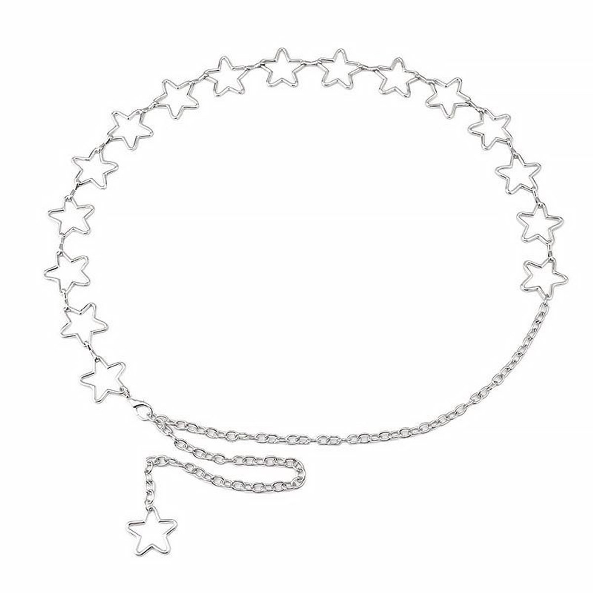 Solidchoice - Verstelbare Dames Riem met Ster Ontwerp in Zilver
