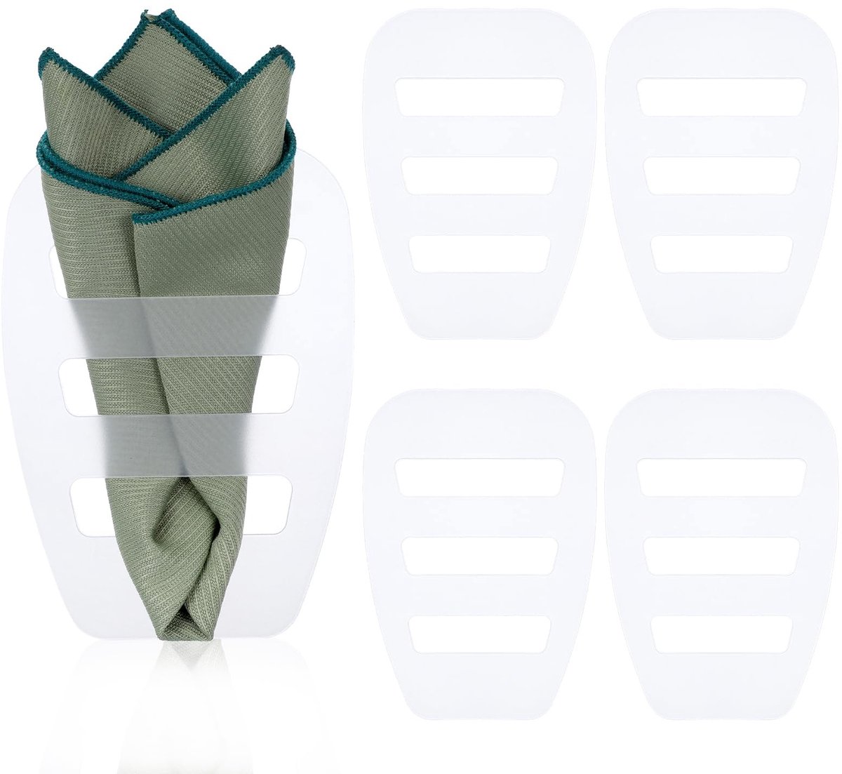 Solidchoice - 4 Stuks Clear Pocket Houder voor Vrouwen en Mannen