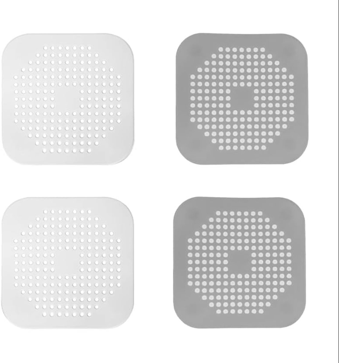 Solidchoice - Set van 4 Silicone Afvoerfilters voor Badkamer en Keuken