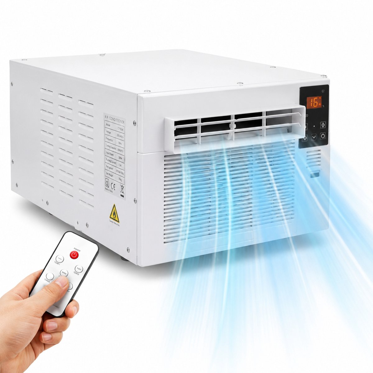 House Of Atelier - Draagbare Airconditioning - Mobiele Airco - Thuis, Camper, Kantoor, Camping - 1900 BTU - Afstandbediening - Wit