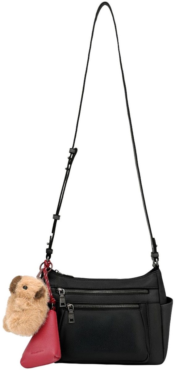 FREDsBRUDER Leren schoudertas My Bestie Collection My Bestie Multi-Crossbag Black zwart