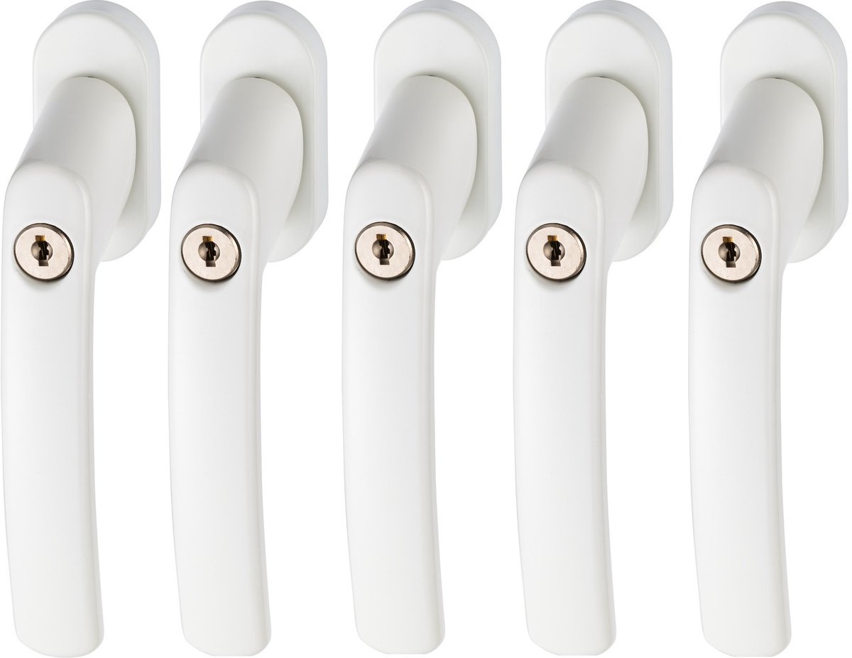 ABUS Afsluitbare raamgreep FG200 AB208 gl. - wit - set van 5