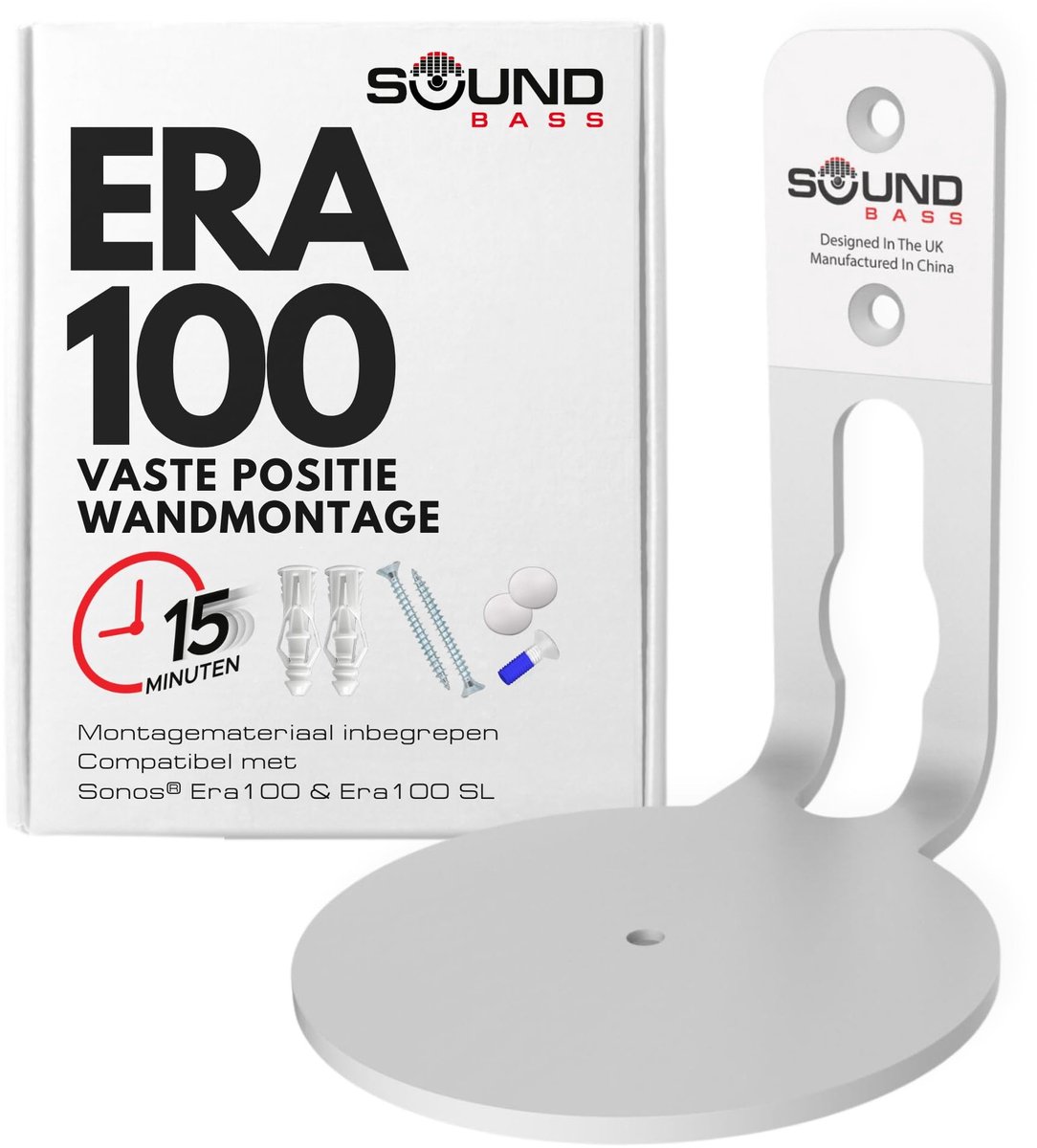 Solidchoice - Laag Profiel Muurbeugel voor Sonos ERA 100 Luidsprekers