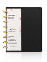 Zody Shop Modulaire Fotoalbum A5 – 100 Foto's 10x15 cm – Insteekalbum – Gouden Discs – Zwart