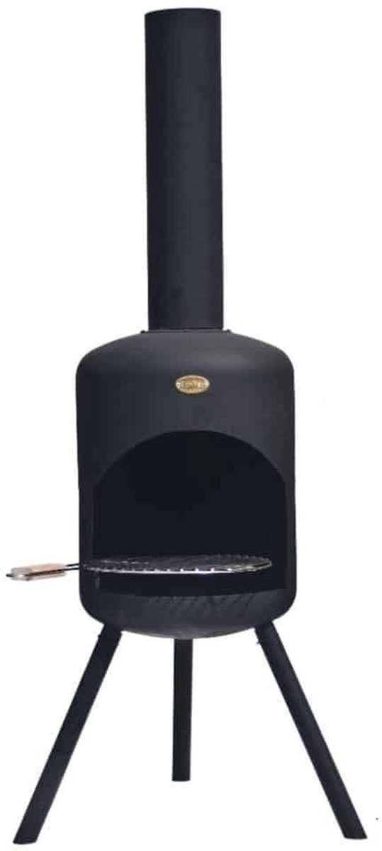 Solidchoice - Tuinhaard van Zwart Staal met Grill