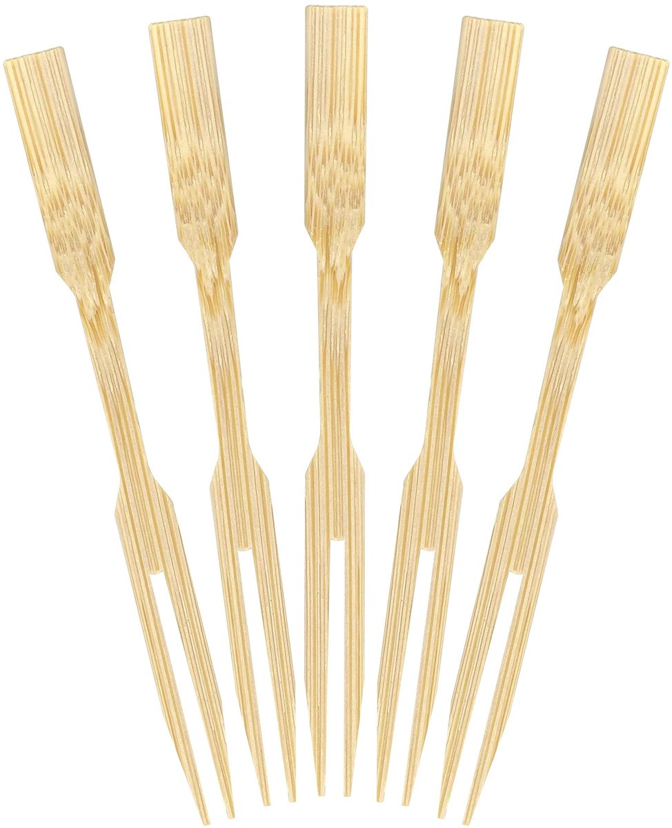 Solidchoice - Mini Cocktail Vorken van Bamboe - 100 Stuks