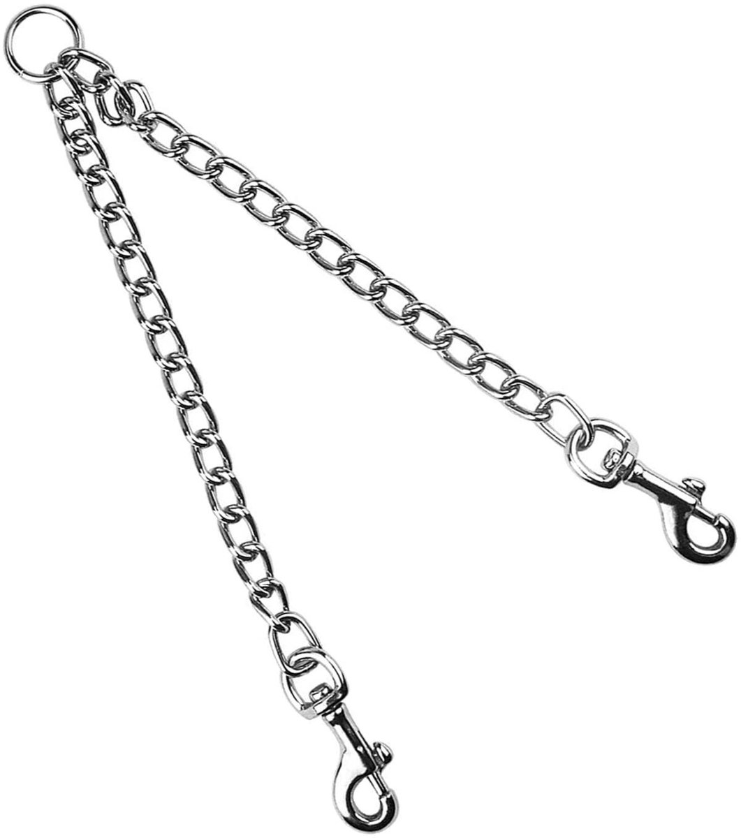 Solidchoice - Dubbele Metalen Hondenriem met Uittrekbare Klem