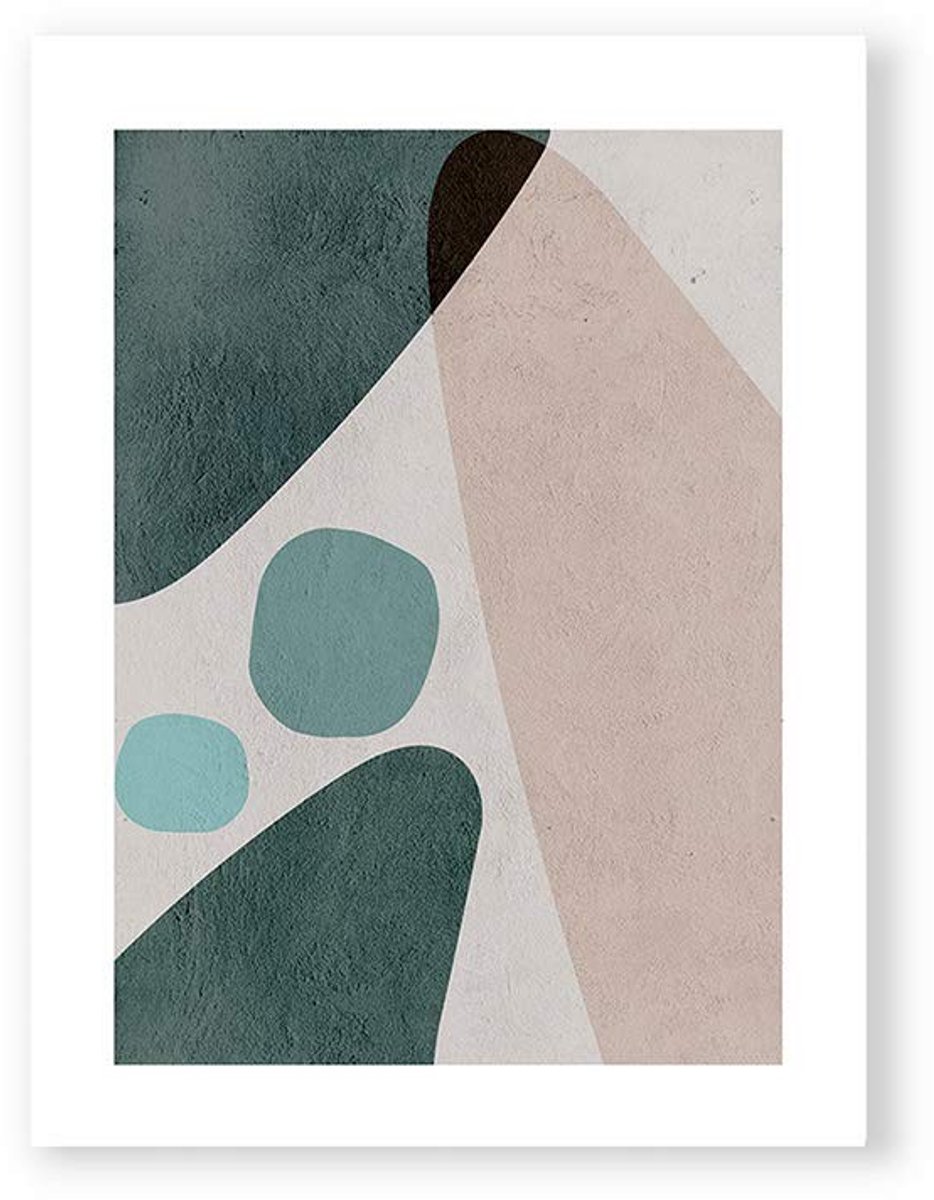 Solidchoice - Abstracte Decoratieve Poster | Geometric Island | 50 x 70 cm