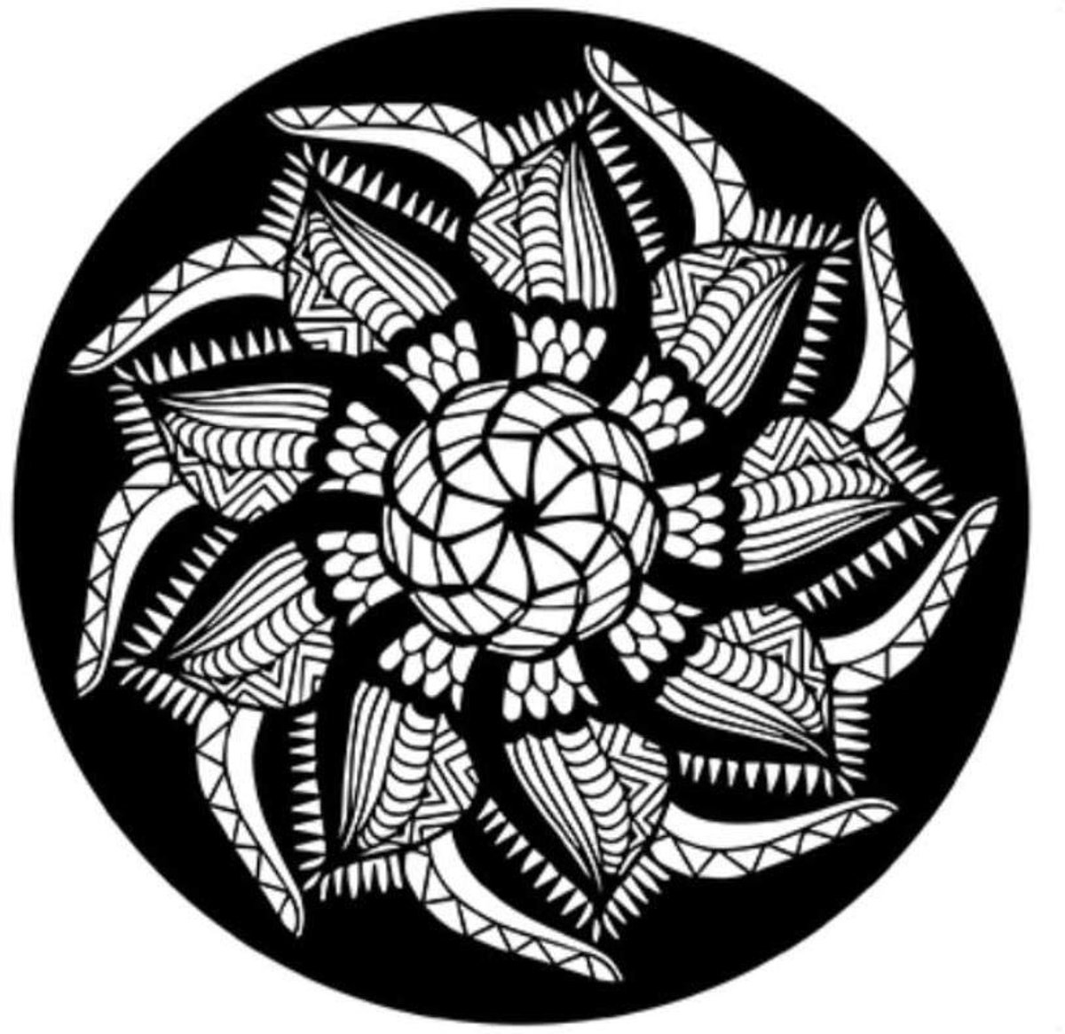 Solidchoice - 1000 Stuks Ronde Legpuzzel met Bloem Motief voor Volwassenen