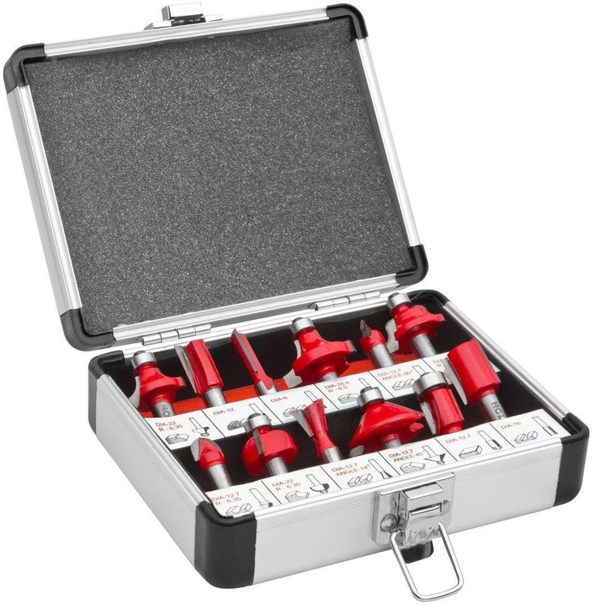 Solidchoice - 12-delig Freesset met Schachtdiameter 8 mm