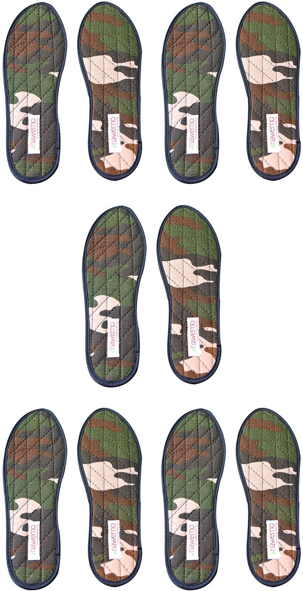 Solidchoice - Kaneelzolen Camouflage in Verpakking van 5, Maat 46