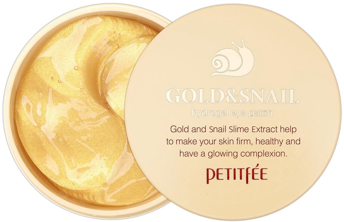 Solidchoice - Hydrogel Ooglapjes met Goud en Slakslijm, 60 stuks