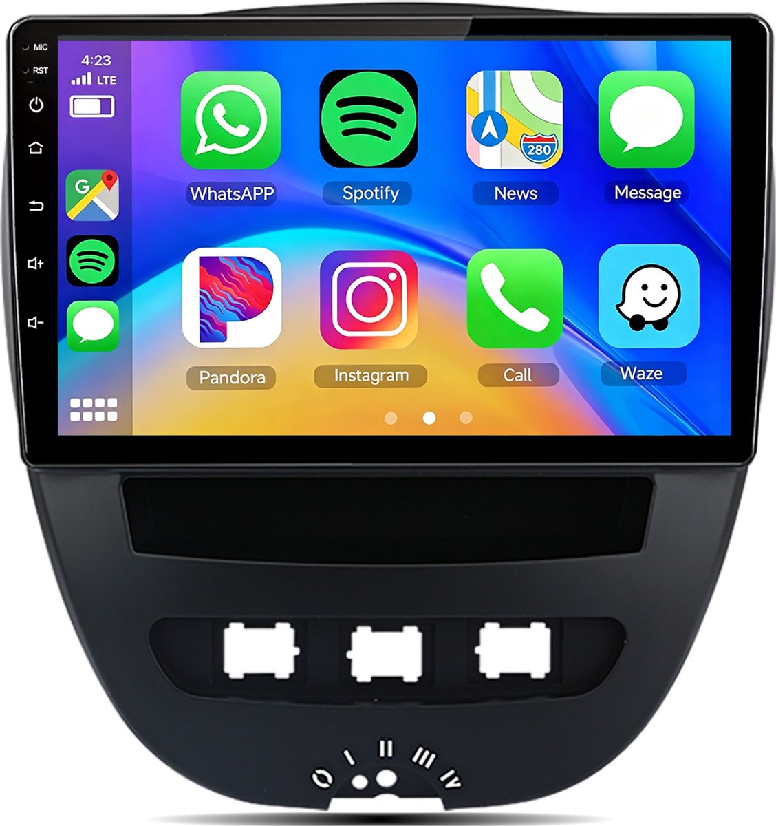 Cestovet LINUX Autoradio - Geschikt Voor Toyota Aygo/PEUGEOT 107/Citroen C1 2005-2014 - Draadloos Apple Carplay & Android Auto -FM RDS USB