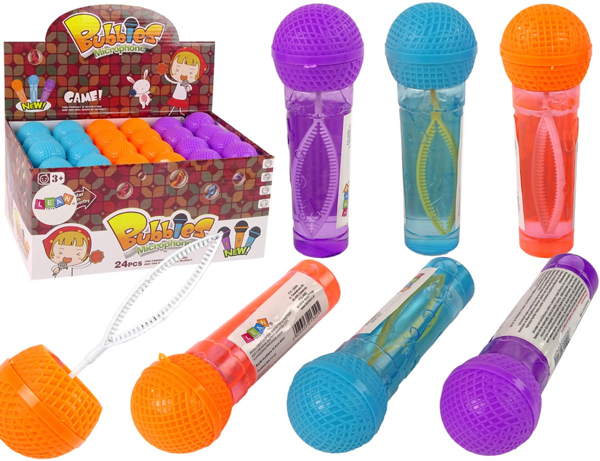 Zeepbellen Microfoon 3 Kleuren 40ml