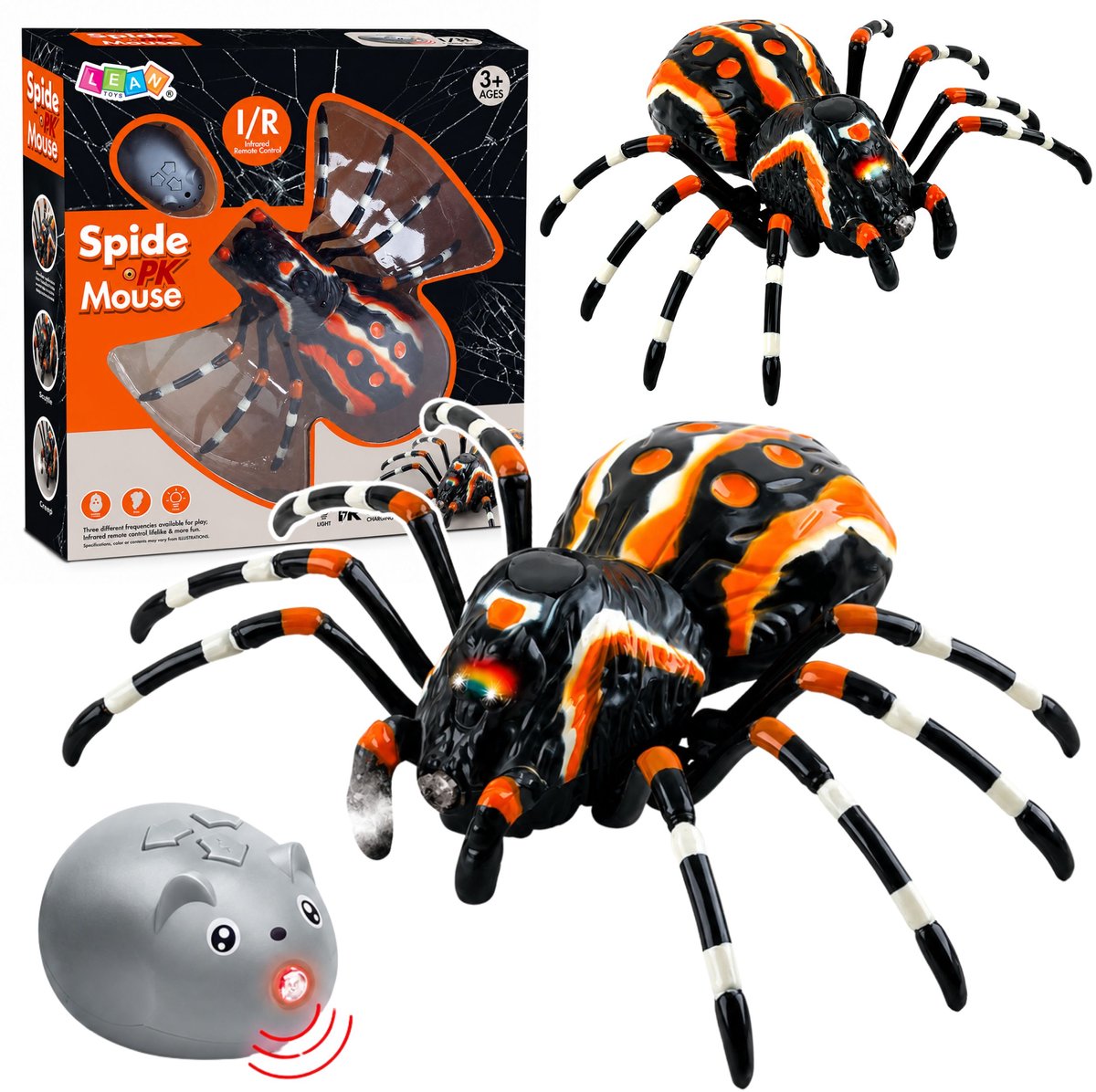 Op afstand bestuurbare Spider Tarantula Infrarood Zwart R/c St