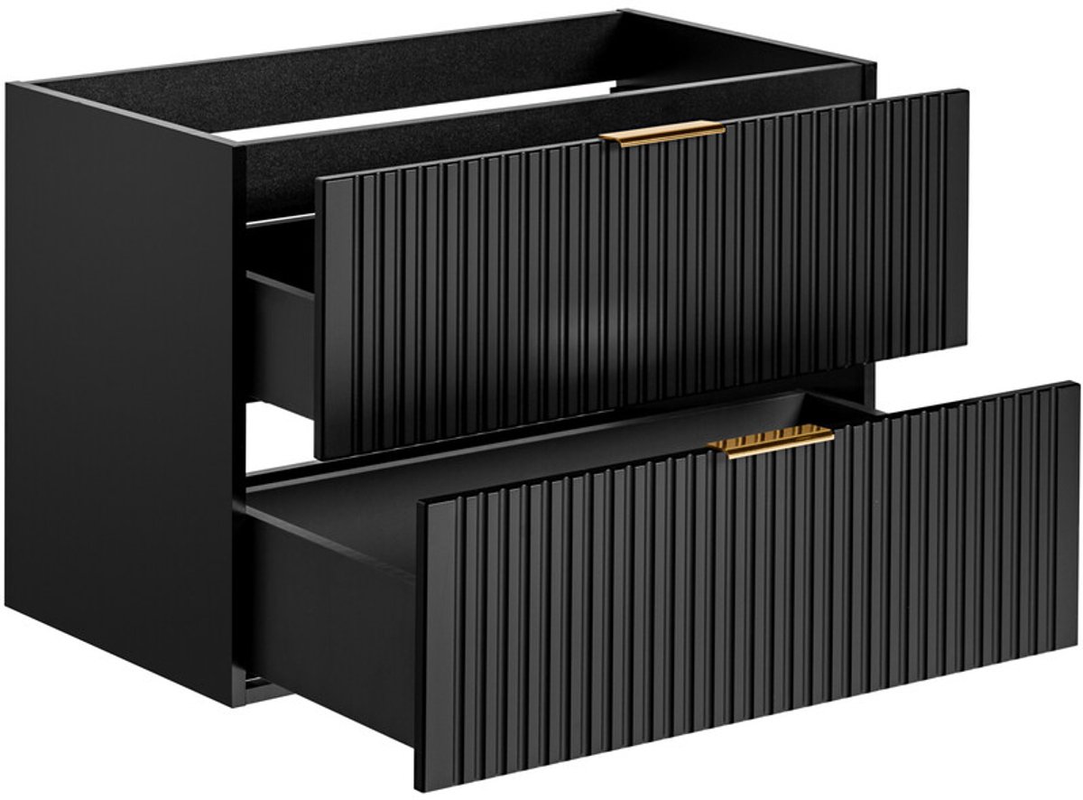ADEL Black badkamermeubel 80 cm met opzetwastafel