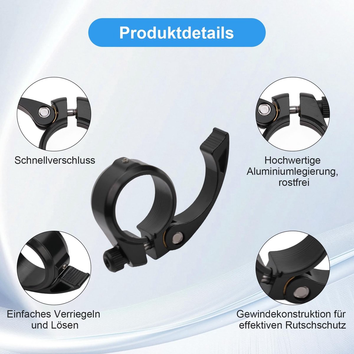 Solidchoice - Aluminium Zadelpenklem voor Fietsen, 38mm