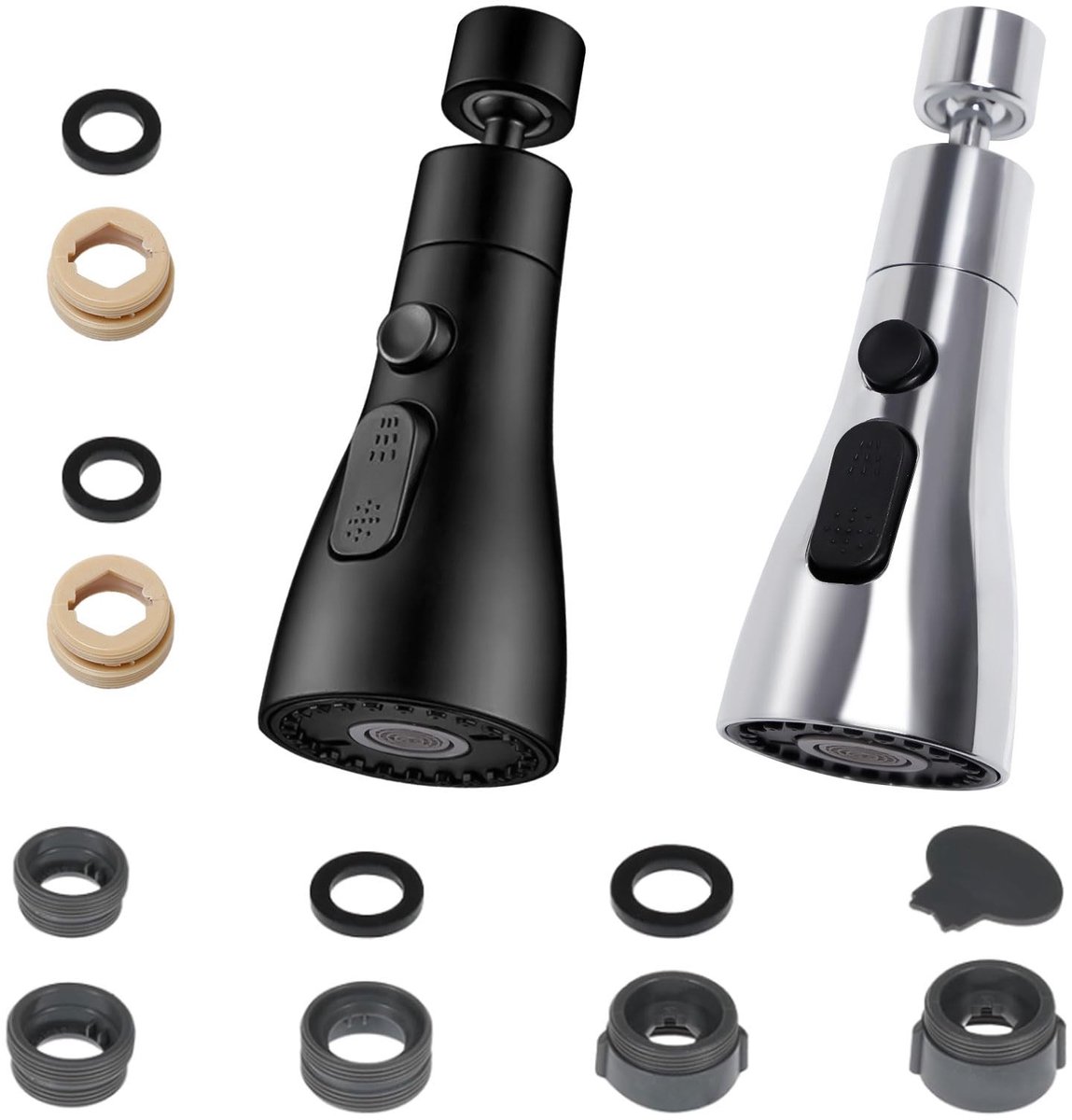 Solidchoice - 360° Draaibare Wastafelarmatuur met 3 Modi - Keuken en Badkamer Bubbler