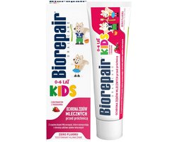 Biorepair Kids - Fluoridevrije tandpasta tegen tandbederf met aardbeiensmaak - 50 ml