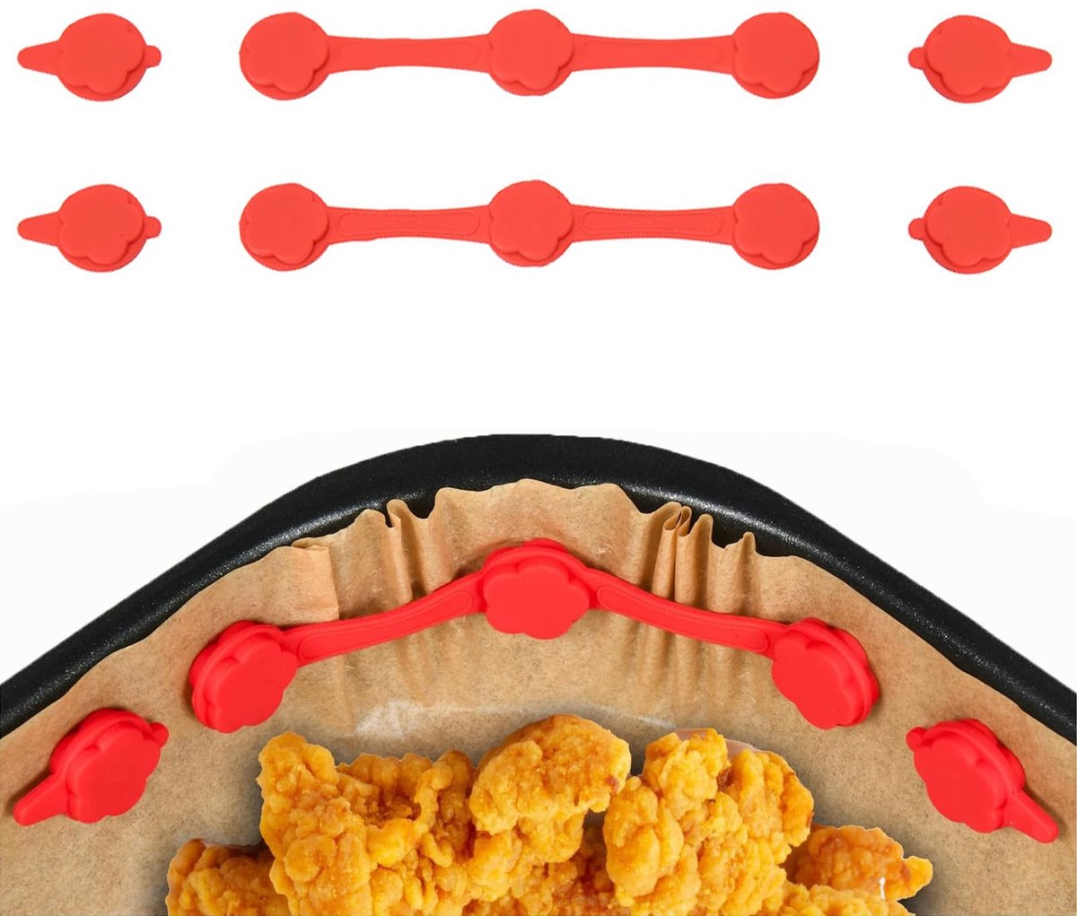 Solidchoice - 2 Stuks Silicone Magneten voor Airfryer